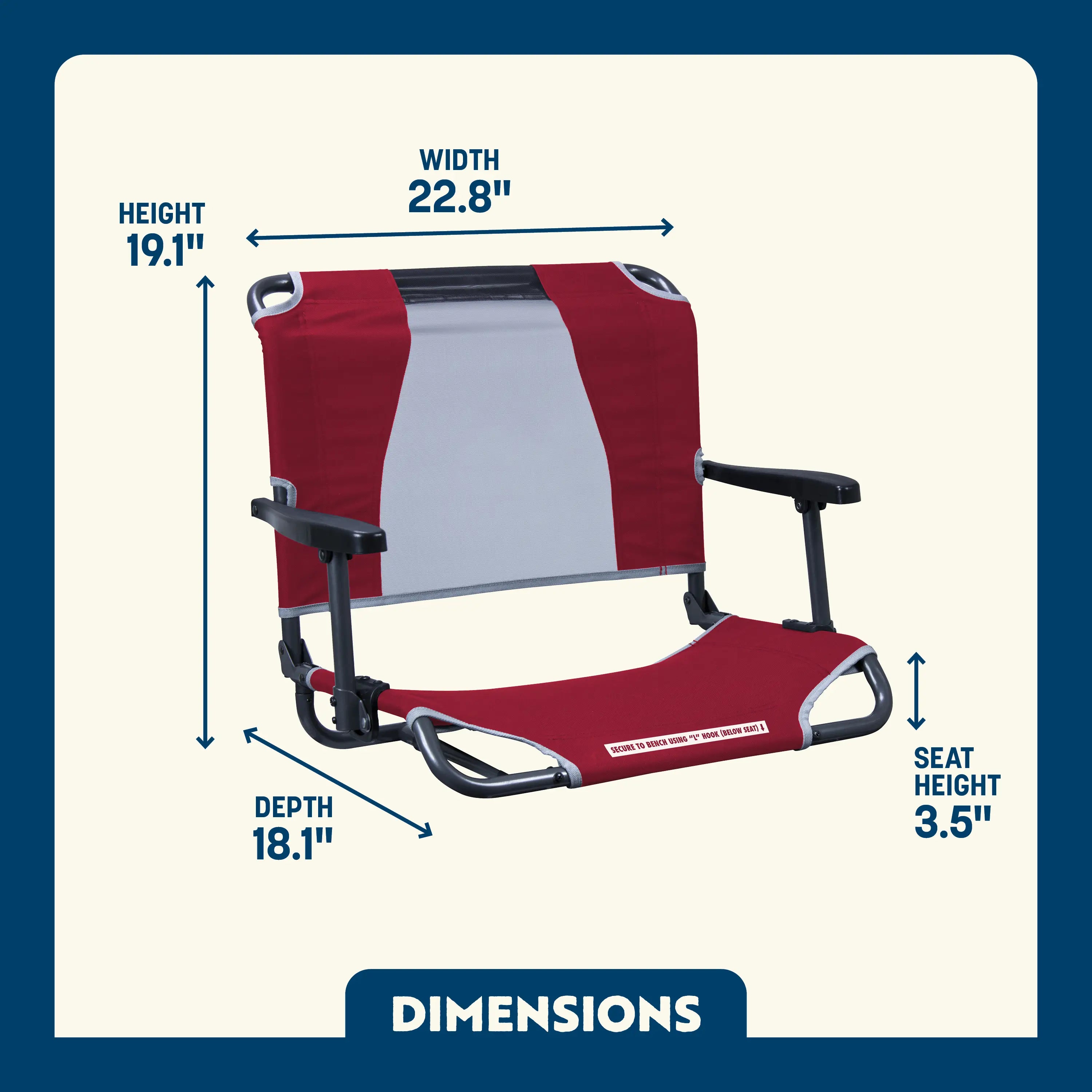 Big Comfort Stadium Chair™ with Armrests | SJCN