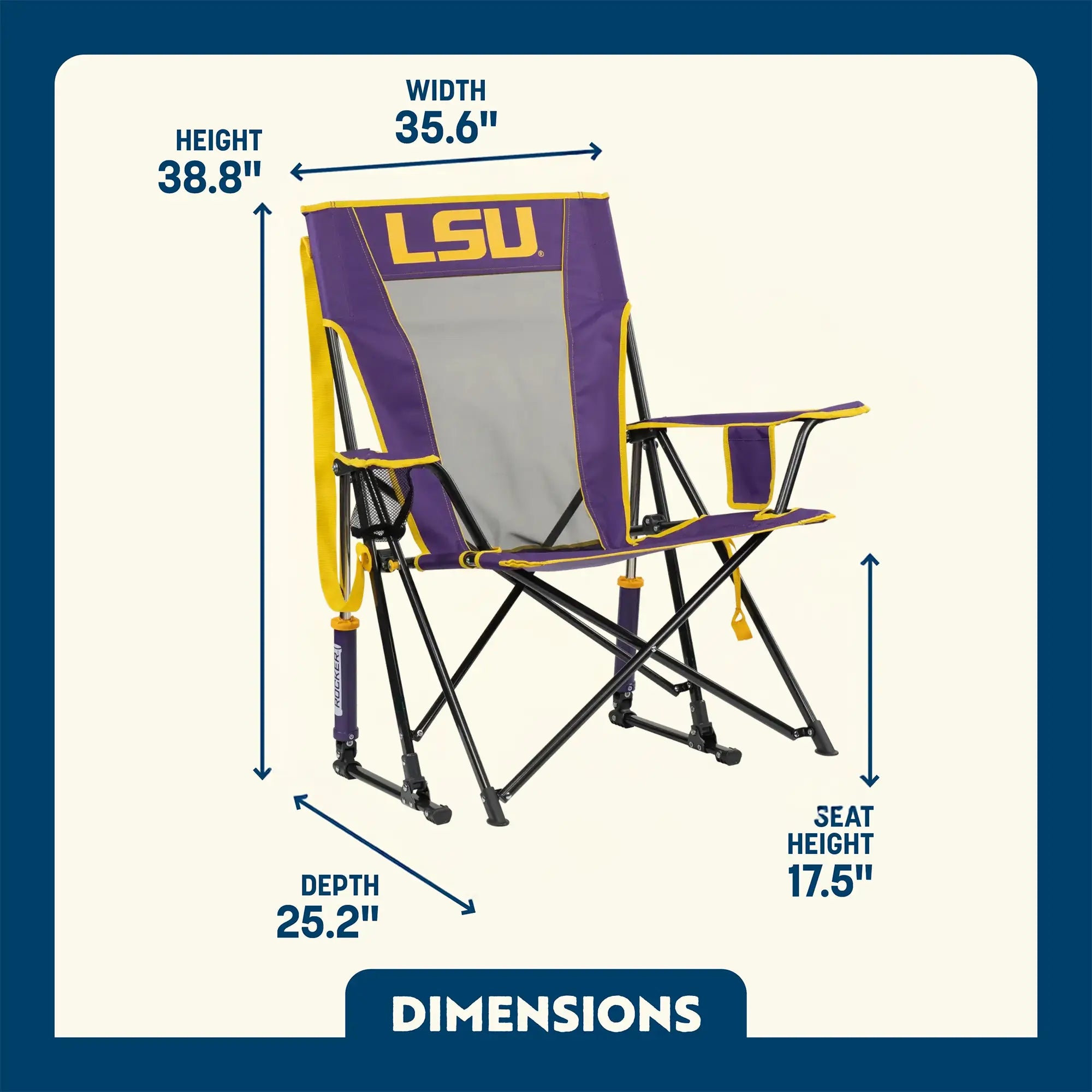 College Comfort Pro Rocker™ - LSU Tigers | 4FRD