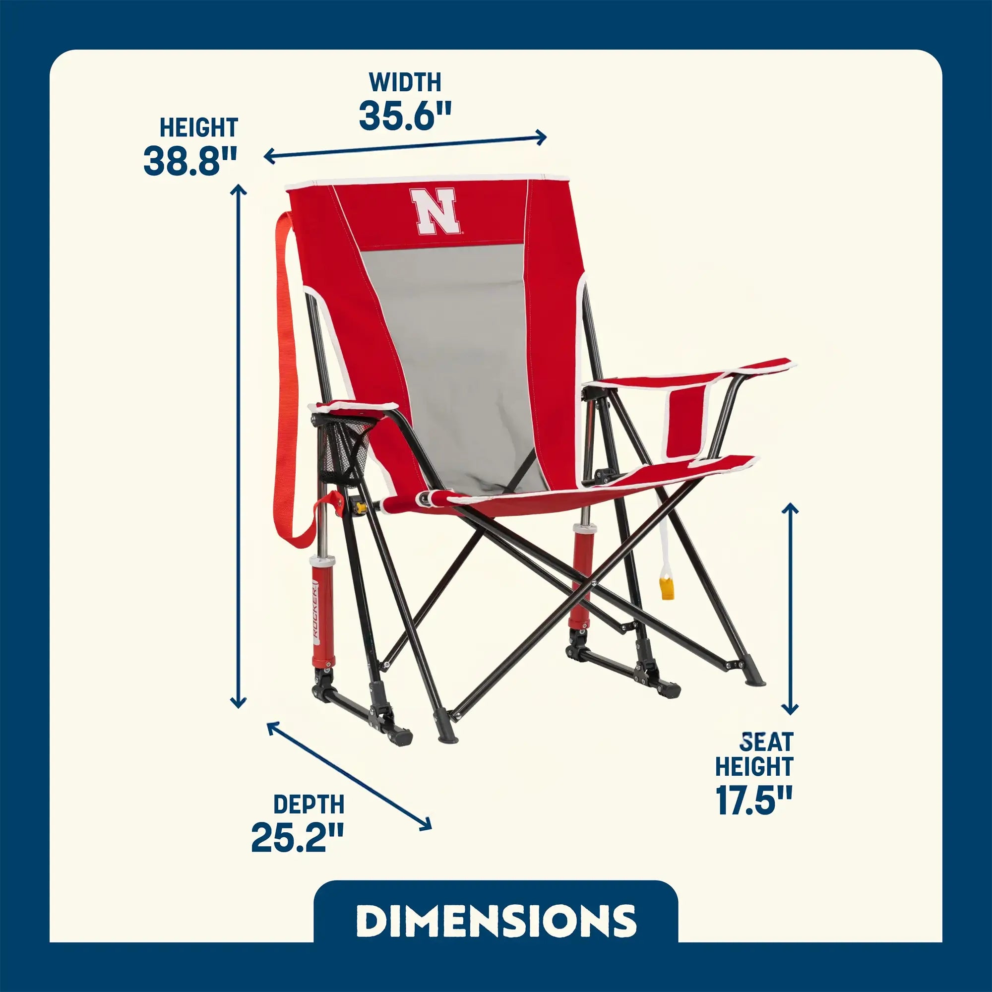 College Comfort Pro Rocker™ - Nebraska Cornhuskers | ZIND