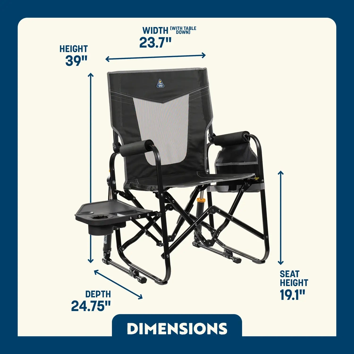 Stowaway Rocker™ with Side Table | 8XBI