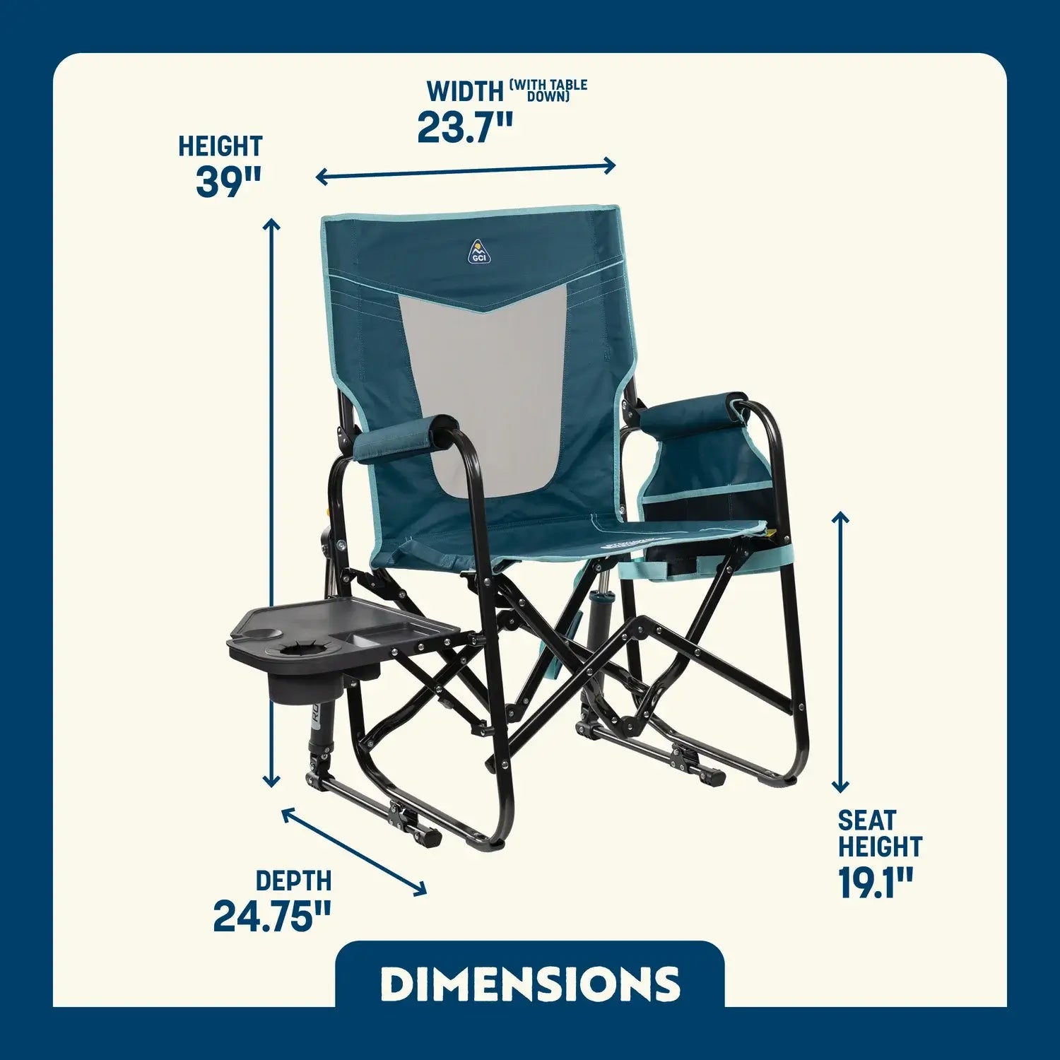 Stowaway Rocker™ with Side Table | 8XBI